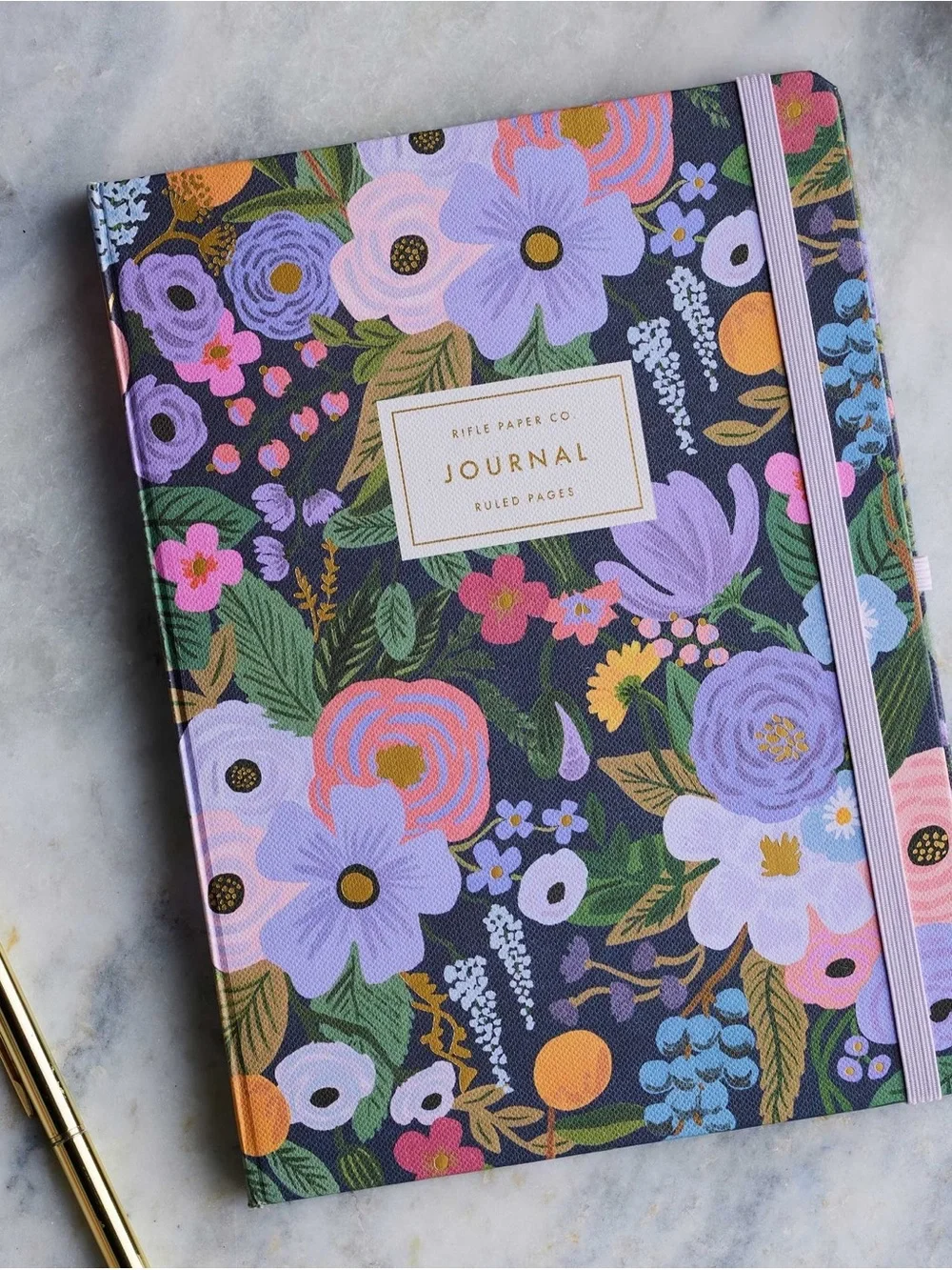Rifle Paper Co. Lavender Garden Party Floral Journal - Purple w Pen